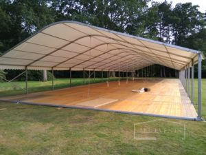 12m marquee with wooden floor